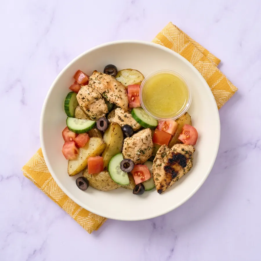 Greek Chicken & Roasted Potato Bowl